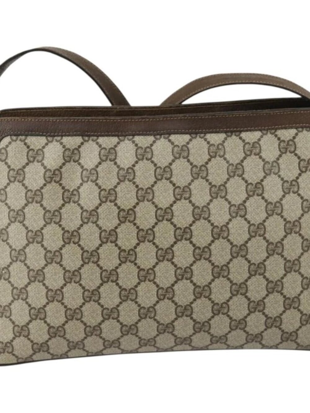 GUCCI GG Supreme Web Sherry Line Bag PVC Beige Gold 41 001 4085 Auth 156428 - Picture 3 of 16